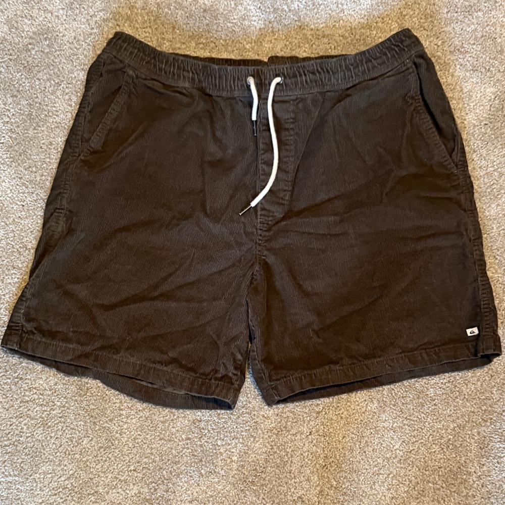Men's xl Quicksilver corduroy Drawstring Shorts - Brown